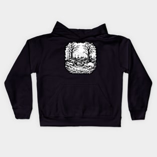 White Night of the Graveyard of Skulls, Macabre Kids Hoodie